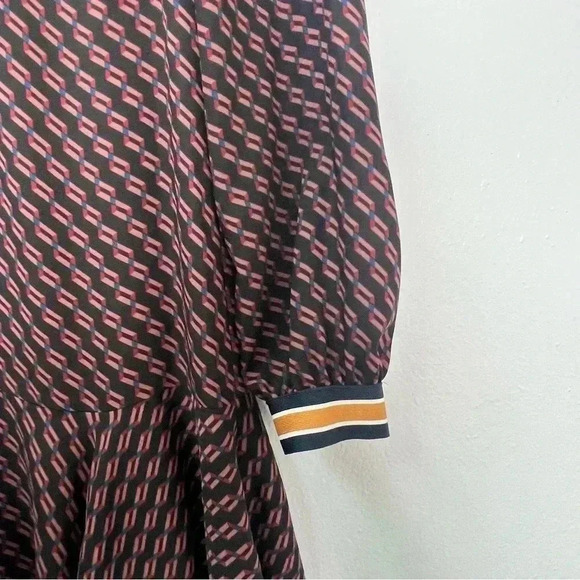 BCBGMaxAzria Drew Dress Geometric Print Front Zip Sz XXS - Picture 9 of 16